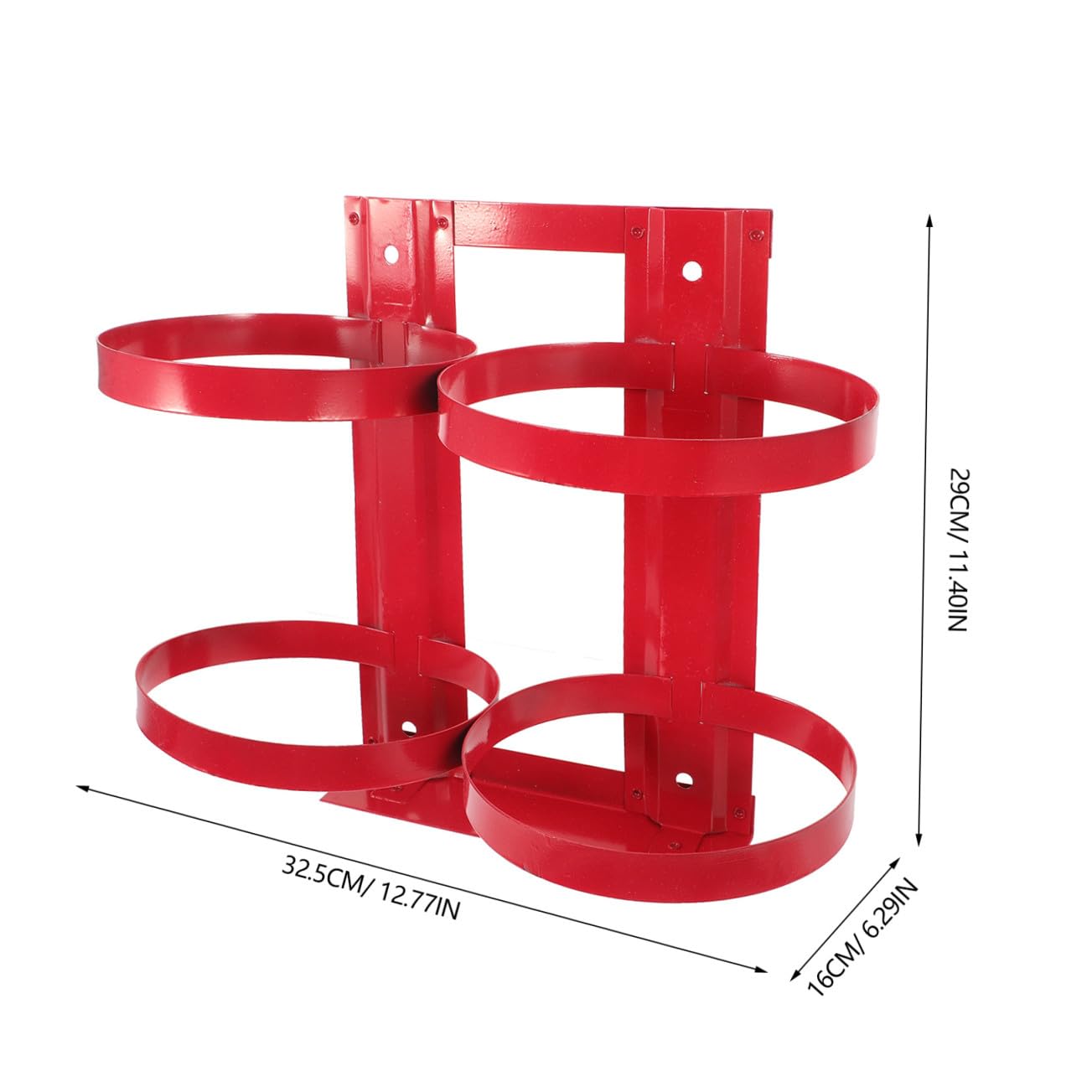 NUOBESTY Supporto da Parete Staffa Pratica in Ferro Resistente per Estintore Doppio per Fissaggio Antincendio per 5kg per Casa e Ufficio