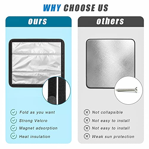 Eazy2Hd Rv Skylight Cover Vent Shade Window Insulator For Roof 16" X 16" Foldable Magnet Rv Blackout Ventilation Cover Uv Rays Protection For Camper Trailer #TOP5