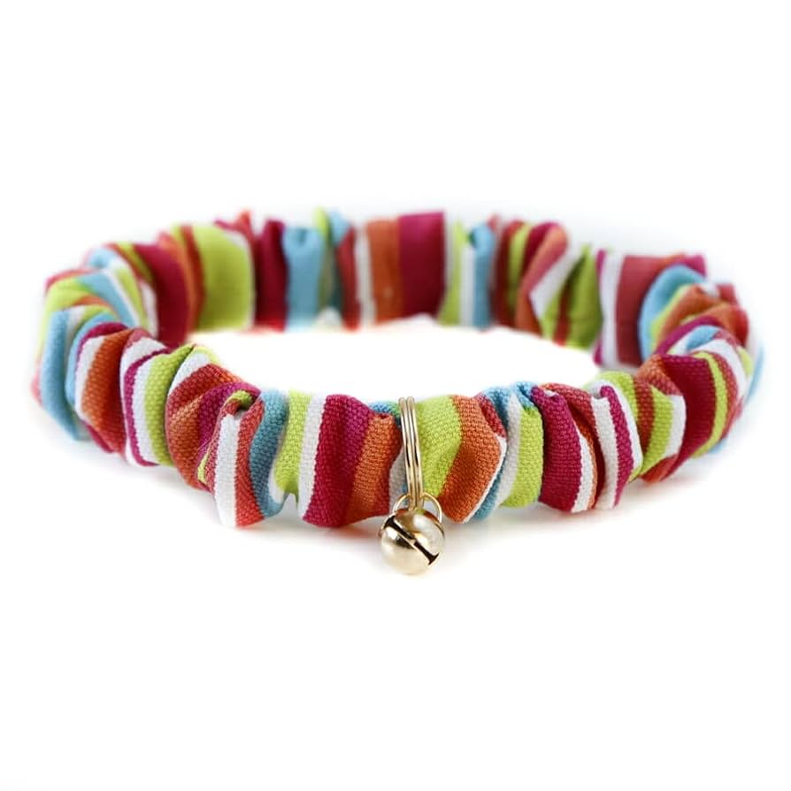 Amazon | 【 猫雑貨 招福 】 猫 首輪 シュシュ 鈴 安全