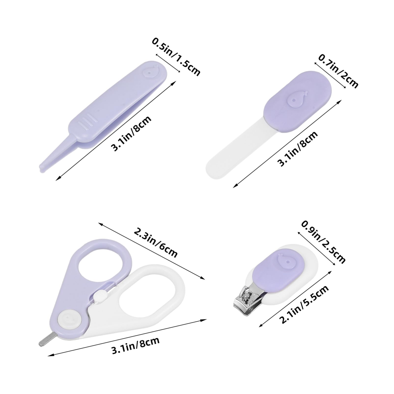 GLSTOY Nail Clippers for Baby 4pcs Baby Nail Clipper Set Grooming Kit Newborn Safe Storage Case