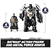 DC Comics, Metal Force Batman Action Figure, 6-Inch with 4-Inch Mini Figure, Built-in Blaster and Armor Suit, Super Hero Kids Toys for Boys and Girls Ages 4 and Up