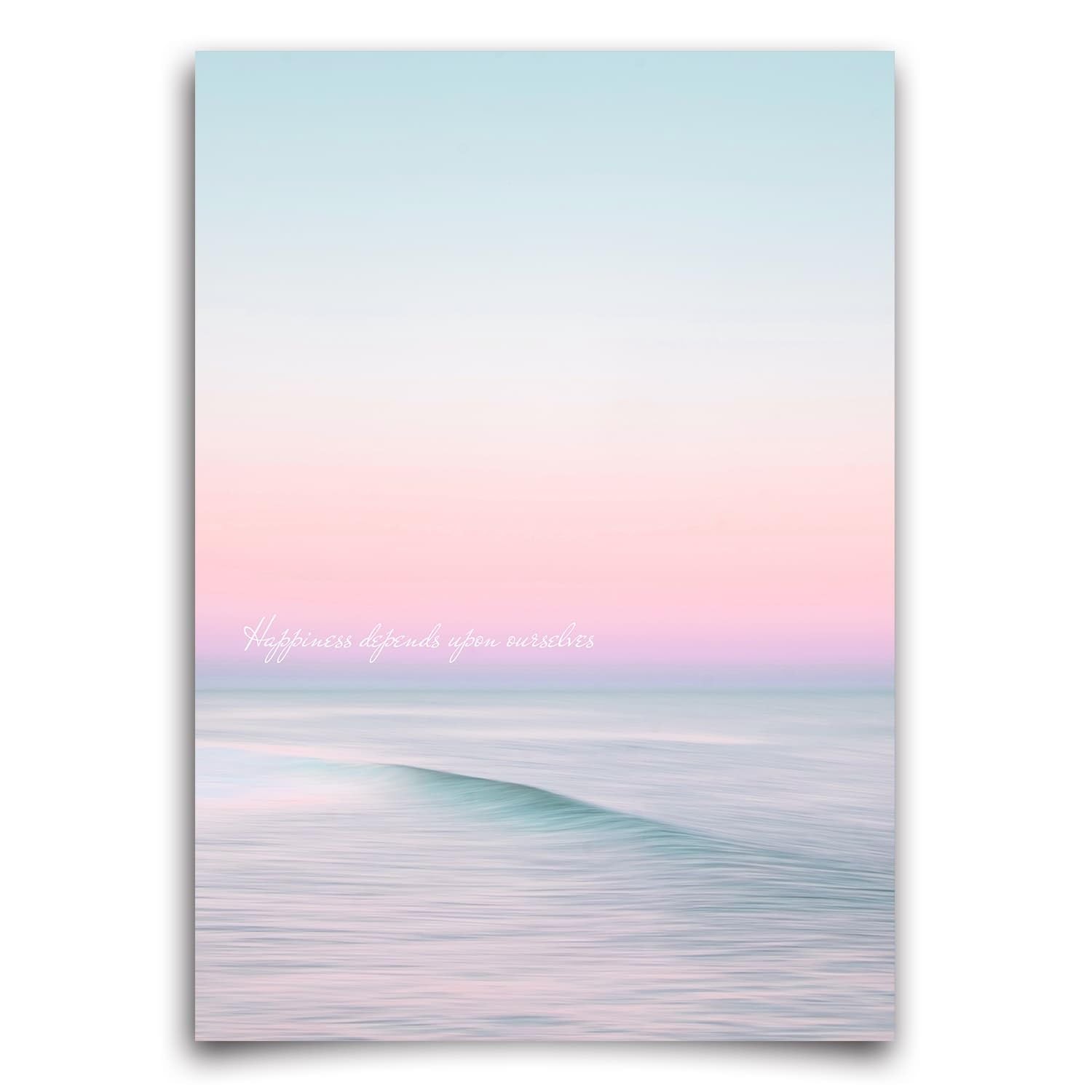 Amazon.co.jp: 優しい色彩の海景ポスター 穏やかな浜辺 静寂を