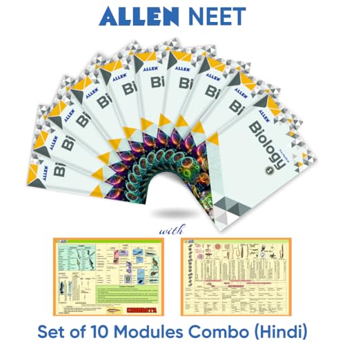 Image of ALLEN BIOLOGY NEET-UG Study Material Package for 11th, 12th & 12th Passed (Set of 10 Modules) in Hindi | Target 2026