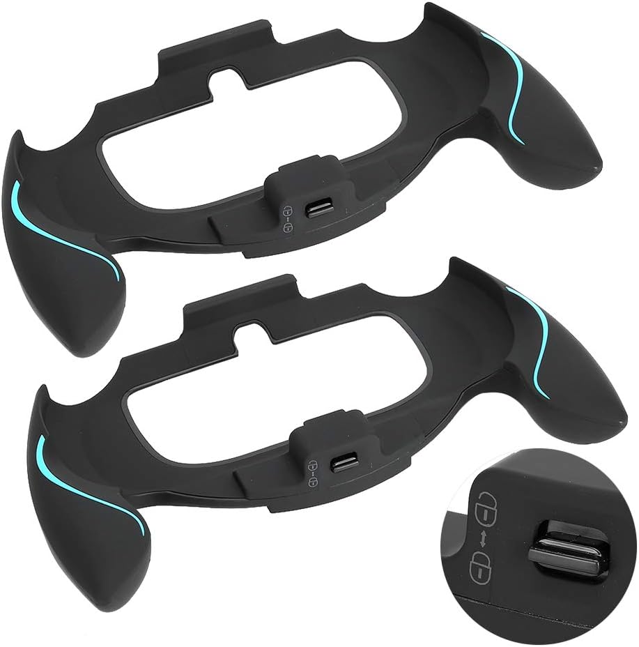 2Pcs Game Machine Handle Grip Simple Loading Gamepad Case for Sony PSV1000 Series Game Machine (Blue)