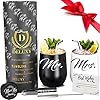 DELUXY Mr and Mrs Wine Tumblers – Gift For Couple, Wedding Gifts For Husband & Wife, Bridal Shower Gift For Bride…