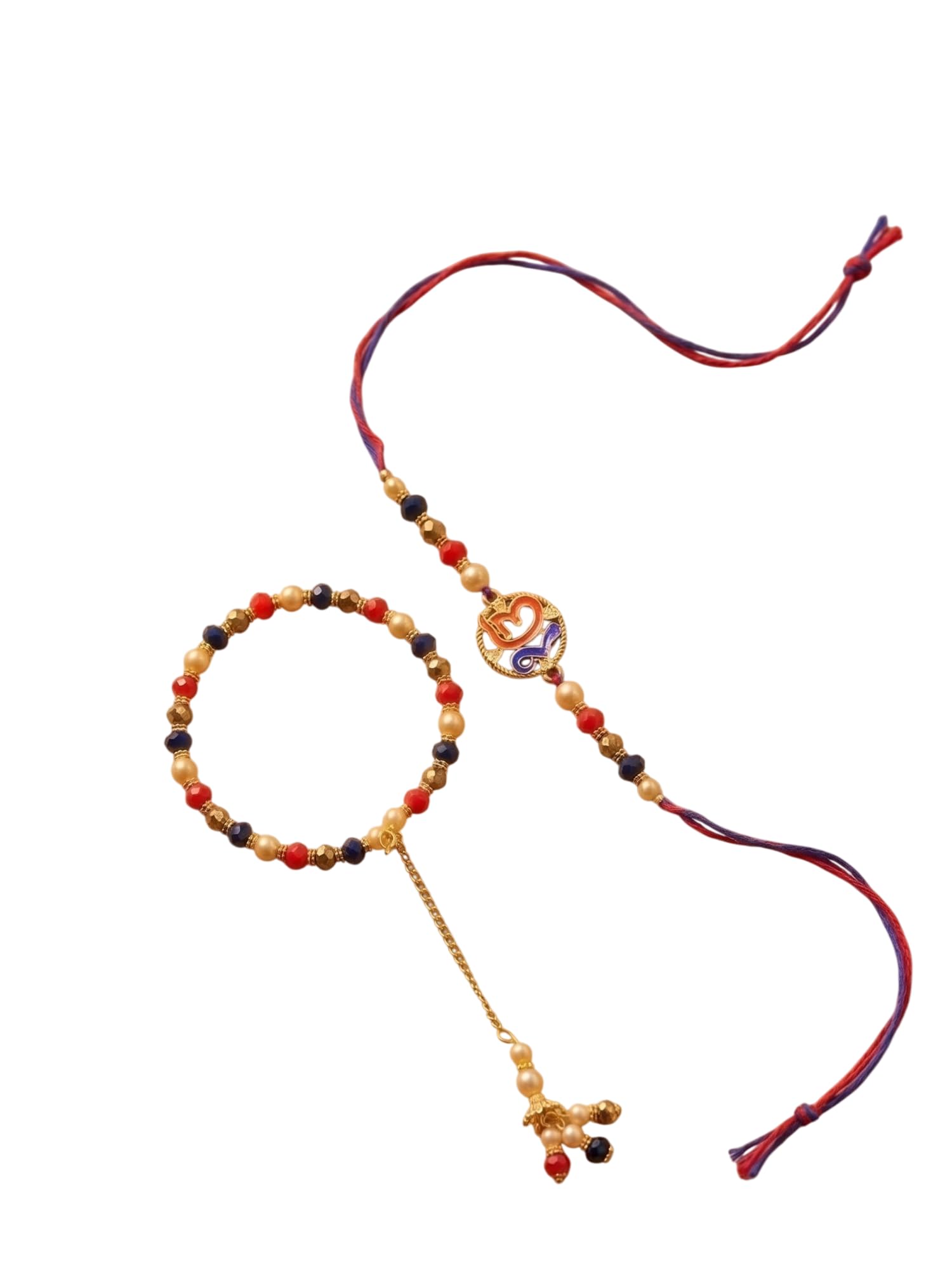 Waheguru Bhaiya Bhabhi Rakhi Set with Kada Bracelet-picture-11