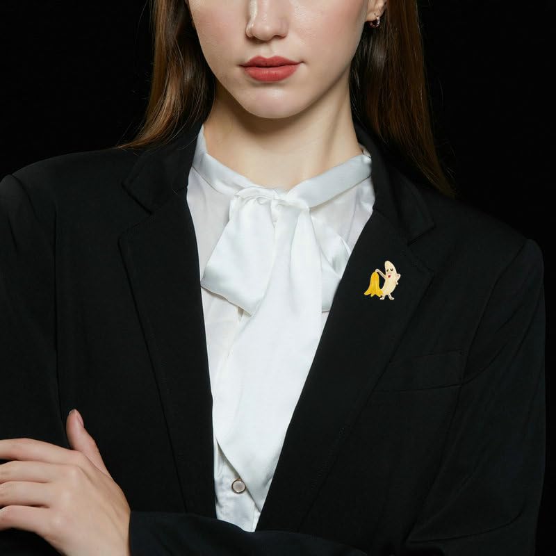 Cute Banana Fruit Food School Teacher Enamel Lapel Pin Cartoon Fruit Brooches Button Badge Jean Coat Lapel Pin2