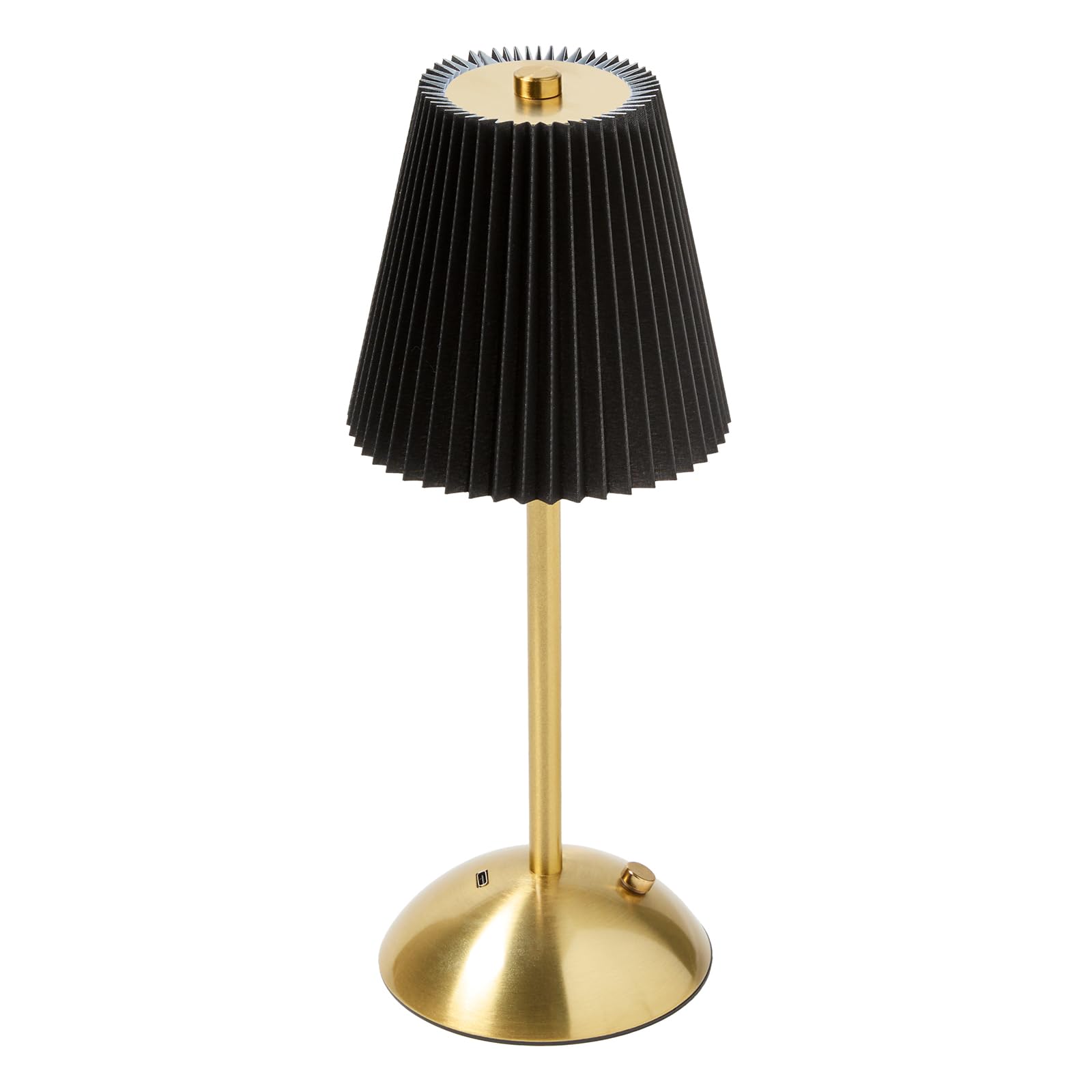 OHS Battery Operated Lamp, Cordless USB Rechargeable Lamp Portable LED Light Bedside Lamps Long Lasting Decorative Table Lamps for Living Room Bedroom Home Office, Black