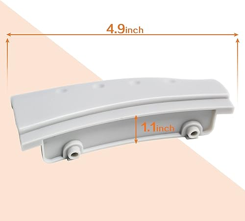 Miniatura 2 de Reemplazo de manija de puerta gris platino duradero para lavadora Whirlpool, modelos WP8181846 WP8181846VP PS11744938 AP6011739 EA391617 ghw9400pw4