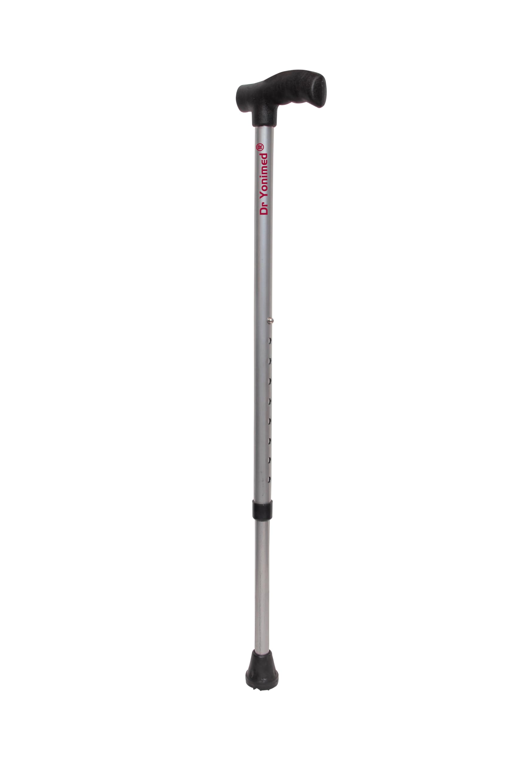 Dr Yonimed Walking Stick Premium (Grey) Height Adjustable Single Leg L-Shaped (for Men/Women/Old People/Handicap Person) Made of Alloy Steel (Light Weight) (B09BVQ2Y7B) Amazon Price History, Amazon Price Tracker