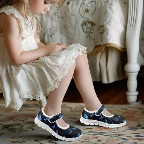 Little Girl Butterfly Mary Jane Shoes for Girls Ballet Flats Princess Costume Dance Strap Shoes2