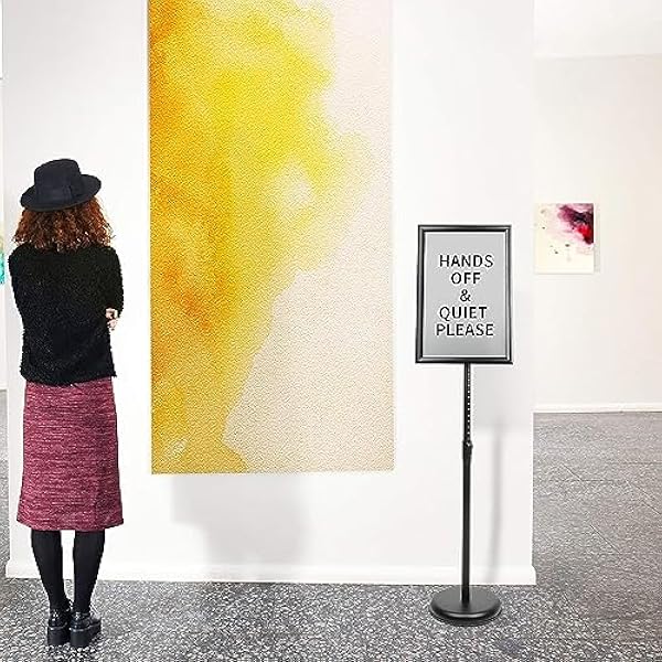 Menu Display Notice Stand,A3 Poster Stand Vloerstaande Sign Holder Snap Frame Verstelbare Aluminium Sign Stand, voor Bruiloft/Business Activiteiten Display A3 zwart