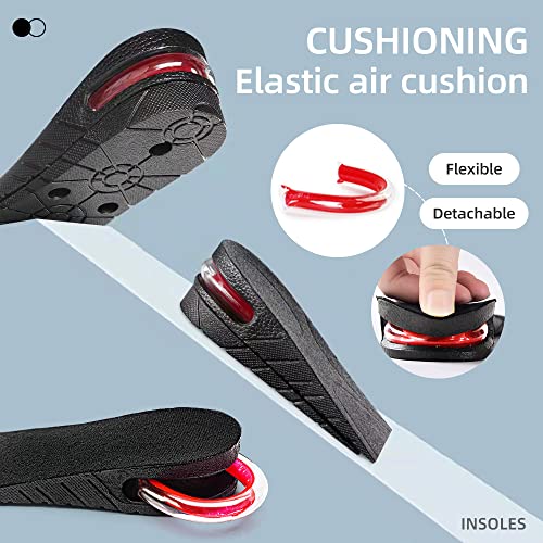 XINIFOOT Height Increase Insole 4-Layer Air Cushion Heel Insert Lift Shoes Insole for Men and Women Invisible Elevator Adjustable Insoles (Half Pad, 2.95 Inch) — view 5