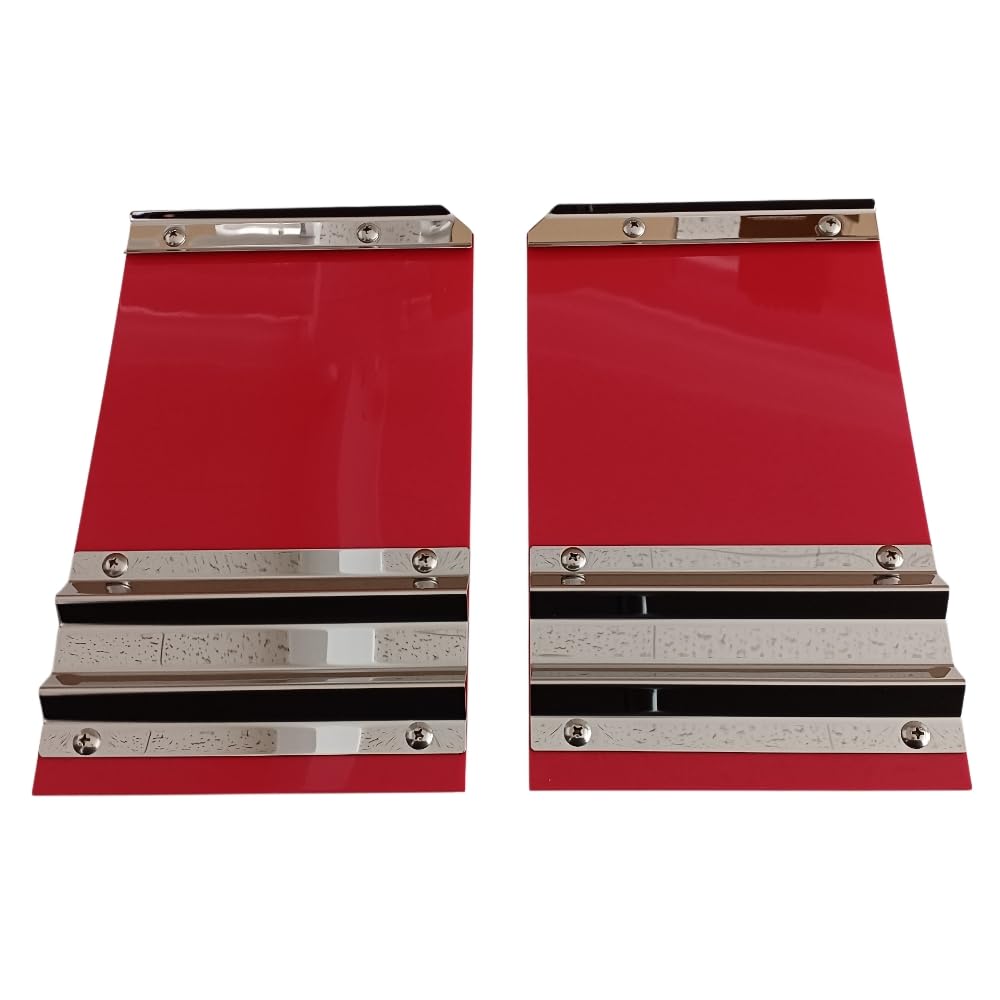 Amazon | 軽トラック用泥除け レッド 鏡面ウエイト 二山折り 2枚セット