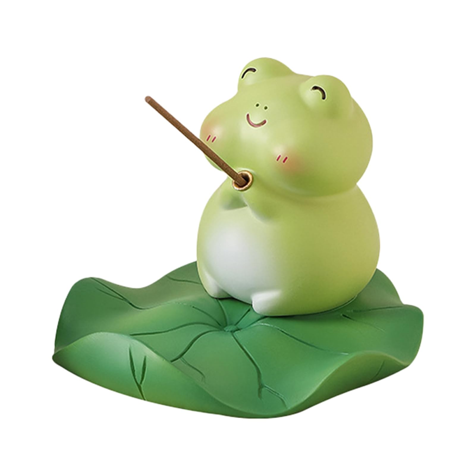 Glifora Multicolor Frog And Tortoise Incense Stick Holder - With Lotus Leaf Phone Holder, Cute Resin Desk Ornament For Home, Office, Table And Shelf Decor