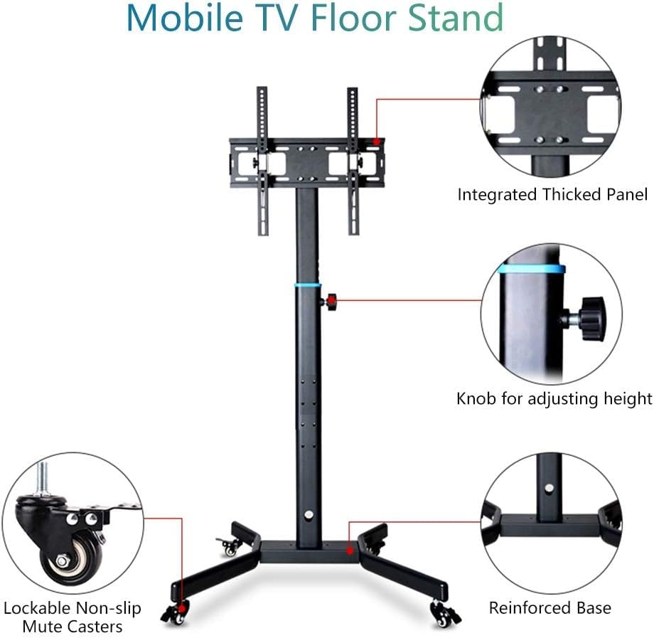 Soporte móvil para TV con ruedas y altura ajustable miniatura 3