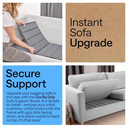 Coussin de canapé affaissé solution avec la planche de support rigide GORILLA GRIP 178cm - 4