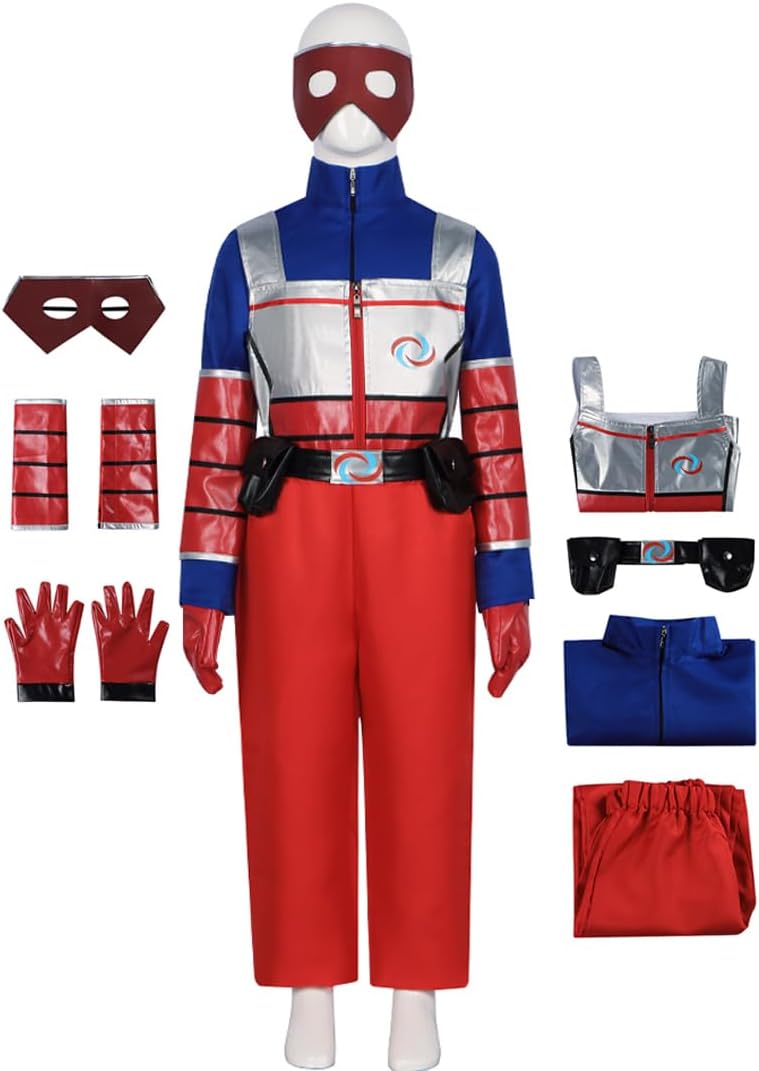Boys Superhero Henry Suit Danger Halloween Cosplay Costume Outfit Jacket Vest Pants Battle Uniform with Mask