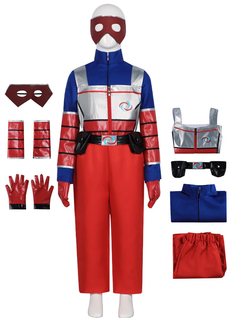 Howenlthy Boys Superhero Henry Suit Danger Halloween Cosplay Costume Outfit Jacket Vest Pants Battle Uniform with Mask
