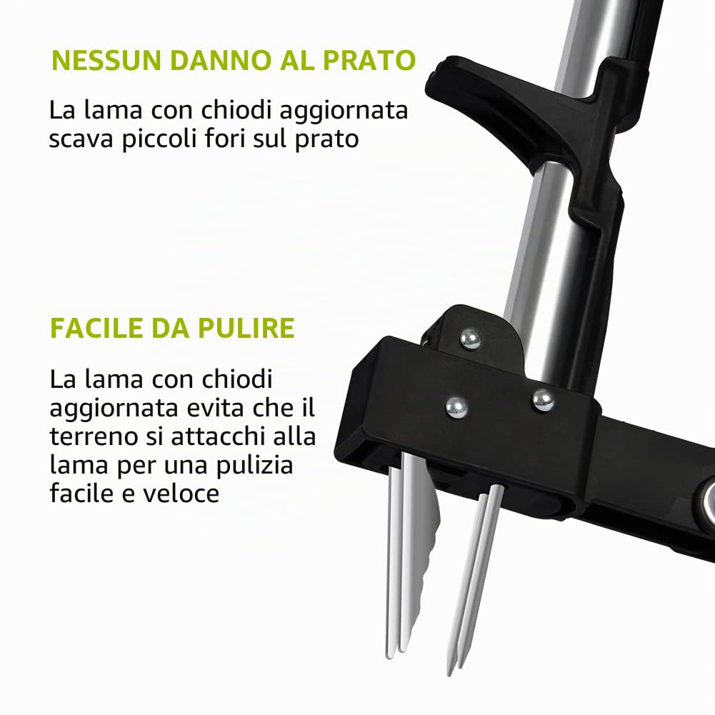Gardtech Estrattore per Erbacce in Piedi, estrattore per Erbacce con Manico Lungo da 40-47 Pollici, Strumento per diserbo per la rimozione delle Erbacce a 4 Artigli Deluxe