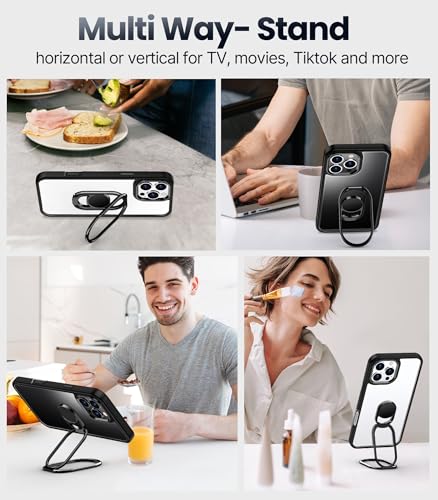 Image of Shields Up for iPhone 16 Pro Max Case with Stand, 2-Way Stand, Clear Black