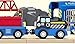 MykaFort PowerHauler Express Battery Operated Train for Wooden Tracks – Classic Cargo Steam Engine Toy with 3 Magnetic Cars – Compatible with All Major Brands – Light & Sound – Gift for Kids Ages 3+