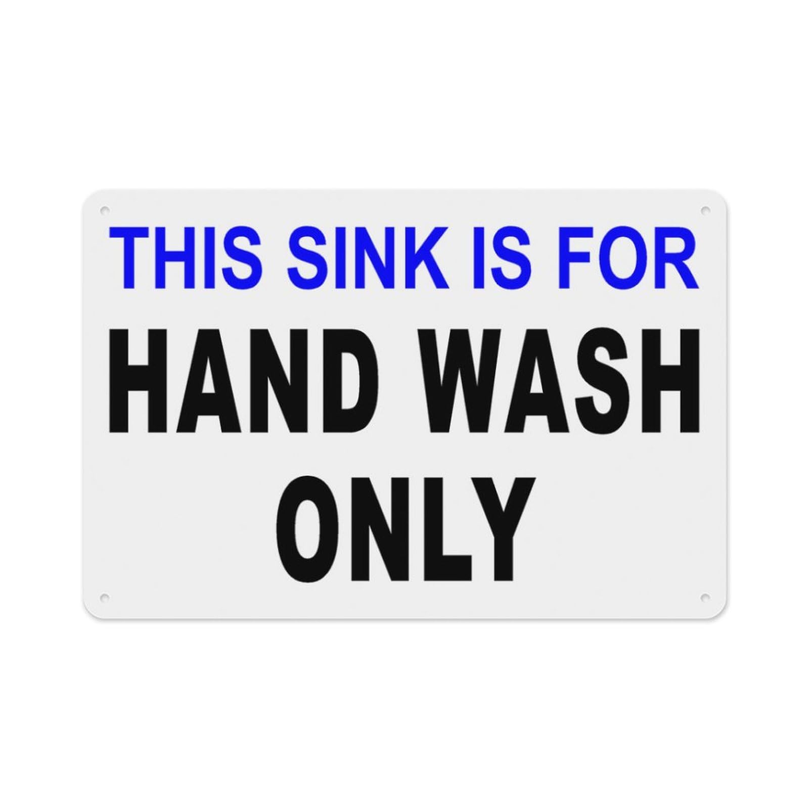This Sink Is For Hand Wash Only Personalized Cafe Wall Decor Metal Gifts for Friends Families and Holiday Tin Sign 8x12 Inch