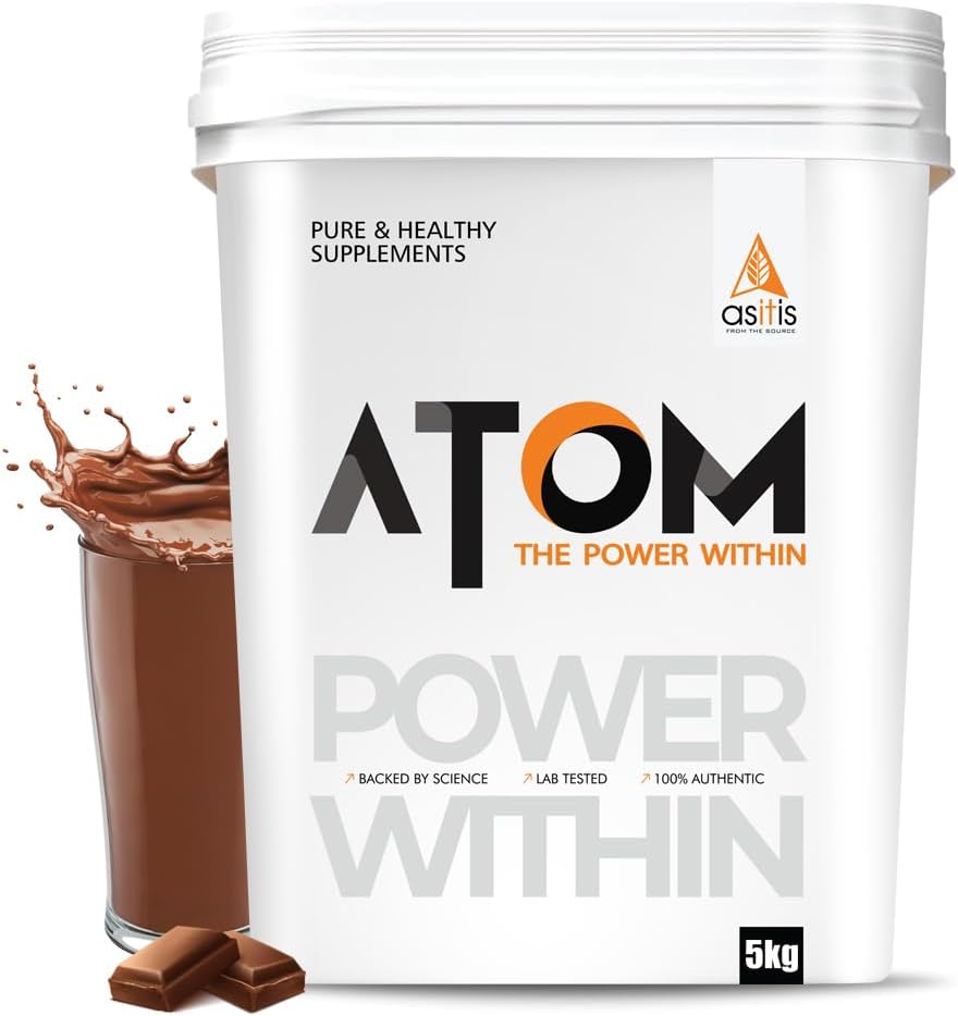 AS-IT-IS ATOM Whey Protein 5 kg (1kgX5) Double Rich Chocolate