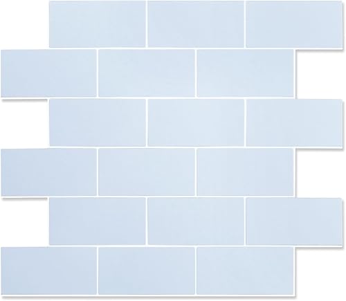 Azulejos de metro brillantes para cocina, azulejos de PVC azul aireado para salpicaduras de baño, lavandería y chimenea, azulejos de pared