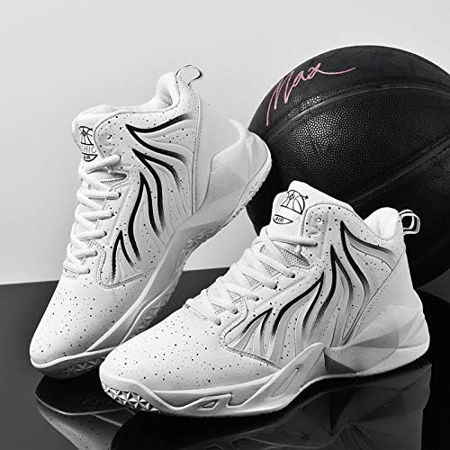 Generic Big Basketball Fashion Shoes Couple Unisex Bubber Outsole Microfiber Leather Comfortable Men’s Sneakers- EU48 (White, US13.514) | Image 2