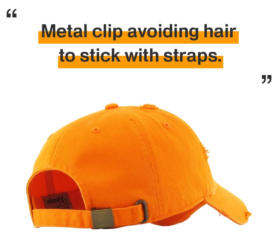 Image of KBETHOS Vintage Washed Distressed Cotton Dad Hat Baseball Cap Adjustable Polo Trucker Unisex Style Headwear Adjustable