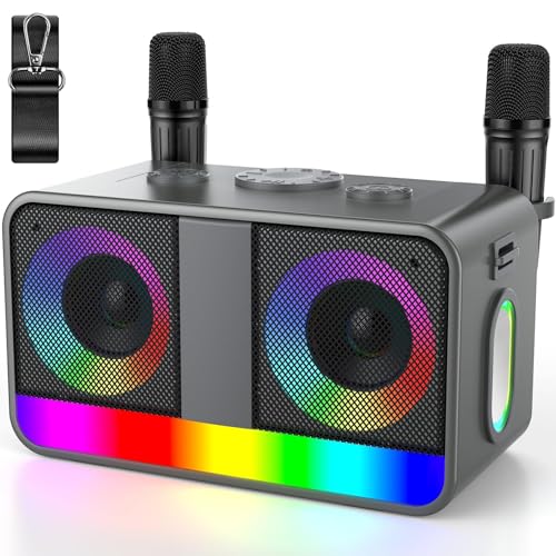Machine de karaoké pour adultes et enfants avec éclairage LED de fête
