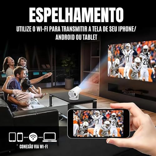 Mini Projetor Portatil 5g Wifi 6 Bluetooth 5.0 Android 11 HY300 Projetor 4K 1080 Full HD Suporte 800