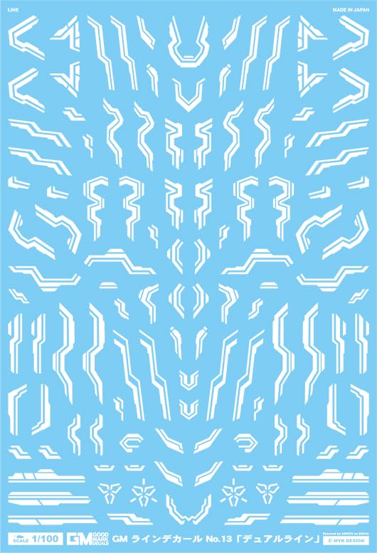 Calcomanías Ashita Decal 1/100 GM Line Decal 13 para personalizar tus robots en el taller