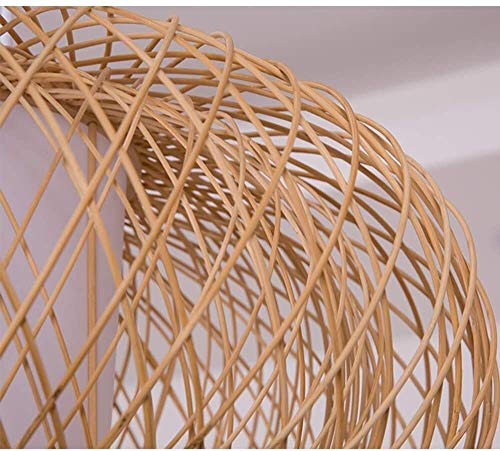 Pendre chinois en bambou avec lustre en rotin pour décoration naturelle - 7