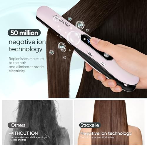 Mini plancha inalámbrica para cabello y rizador portátil miniatura 4