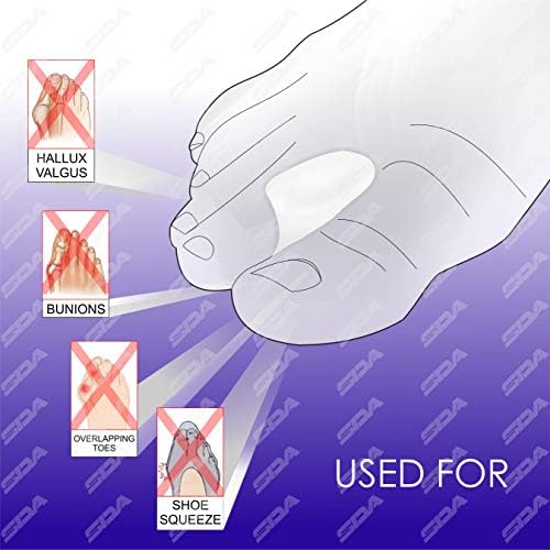 Silicone Toe Spreaders Bunion Gel Toe Spacers Separators - 4 PCS - Bunion Correctors Gel Toe Seperators Orthotics for Bunion Pain Relief, Overlapping Toes