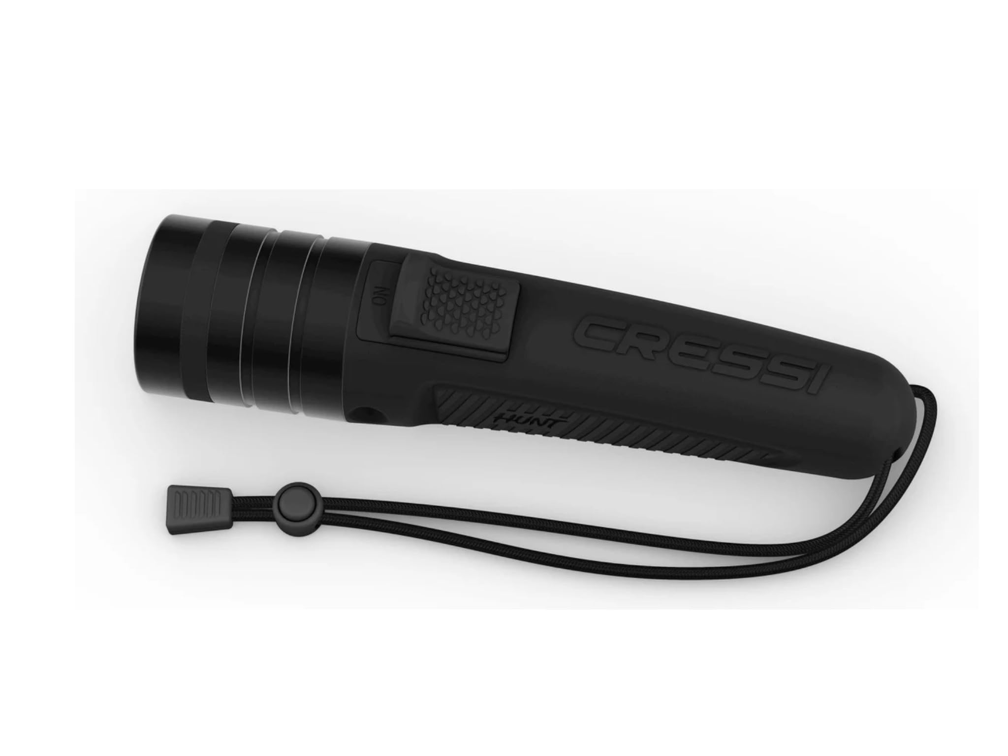 CRESSI Hunt Torch 1600 Black - Linterna Subacuática LED Recargable 1600 Lúmenes Impermeable IPX8 100m - Unisex Negro y Compacta Diseñada para la pesca deportiva y el submarinismo.