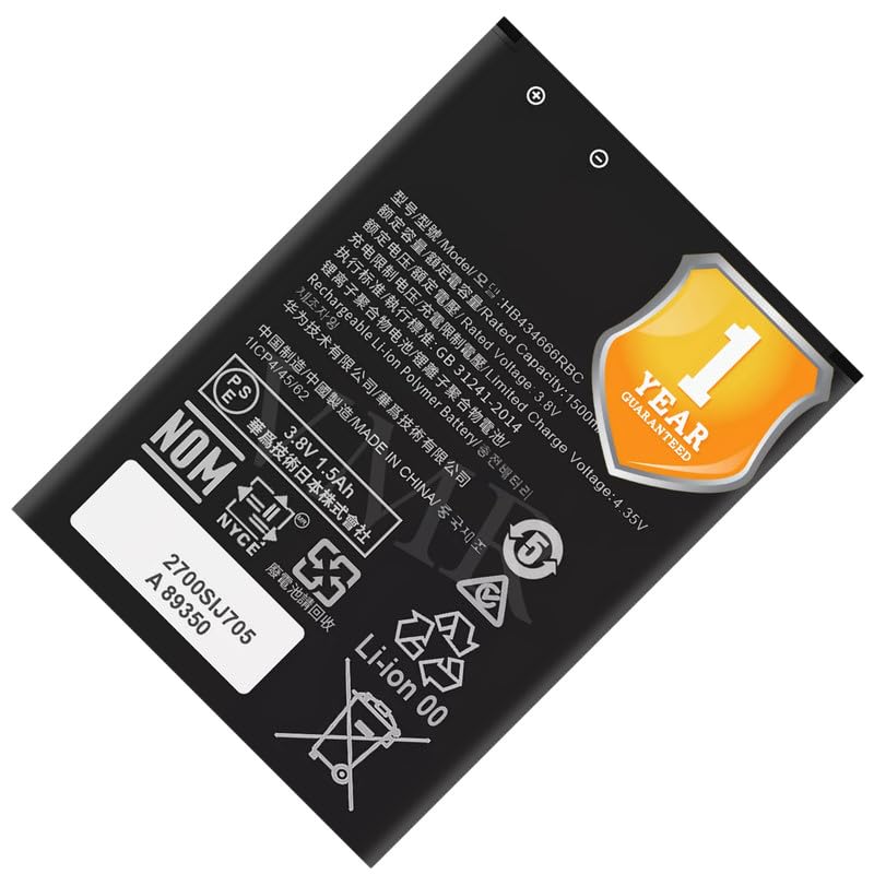 Image of Original HB434666RBC Battery for Huawei Airtel Wireless 4G Hotspot Router R216 Vodafone Huawei Router E5573 E5573S E5573s-32 E5573s-320 E5573s-606 E5573s-806 Battery - (1500mAh) - 1 Year Warranty K7