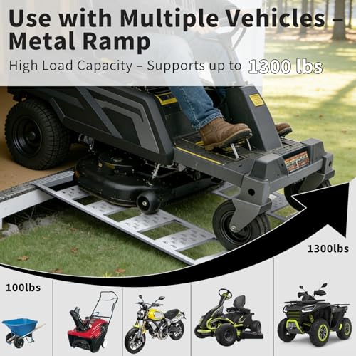 image for VENDAV Aluminum Loading Ramps, 2 Pack – 1300 lbs Capacity, 78