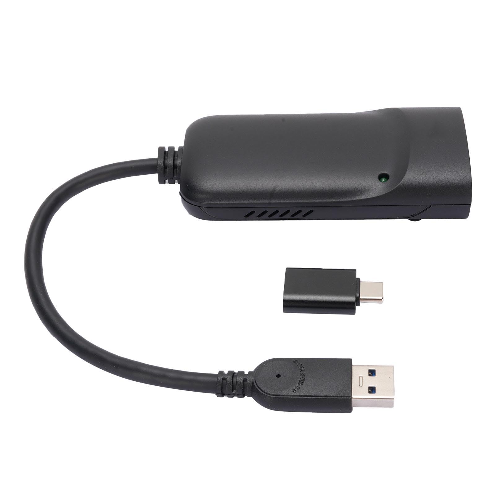 Pongnas Adapter USB 3.0 do 2K z Wyjściem i Wejściem Mikrofonowym,