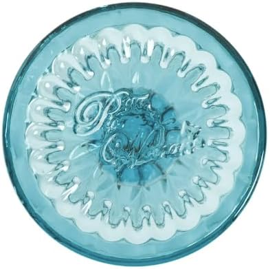 Amelia 4-Piece 14.7 oz Glass Goblet Glassware Set with Embossed Design, Teal