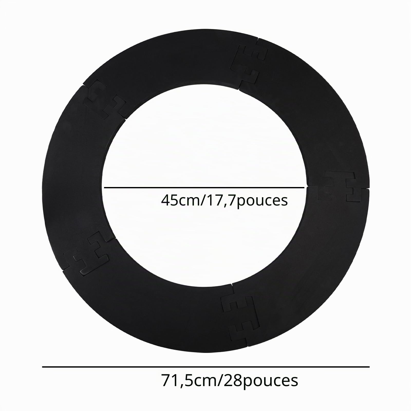 HOMURY Lot de 5 Anneaux de Protection pour Cible de Fléchettes : Cadre et Arrière pour Garage, Protection Murale et du Panneau, 44 x 13