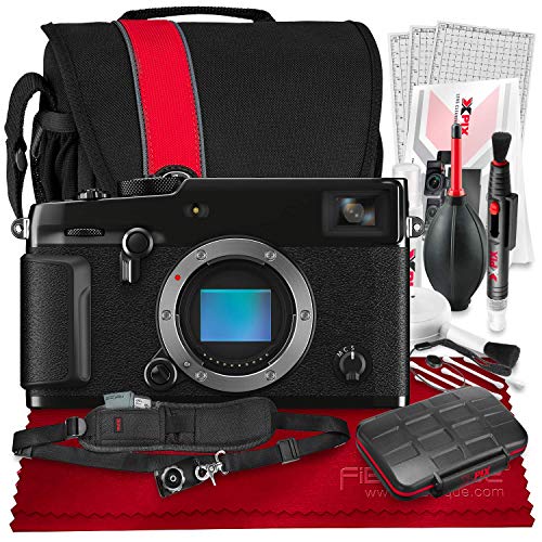 FUJIFILM X-Pro3 Mirrorless Digital Camera (Black) + Camera Bag, 64GB Memory Card, Xpix Memory Card Case, Xpix Camera Shoulder Strap with Quick Release & Xpix Deluxe Cleaning Accessories