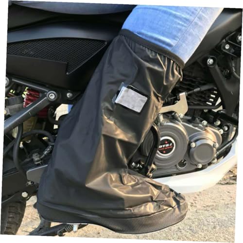 1 par de fundas impermeables para calzado al aire libre, gruesas y reutilizables, para actividades al aire libre, talla XL, color negro miniatura 5