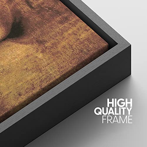 NWT Framed Canvas Print Wall Art Traditional Italian Painter Style Woman Historic People Illustrations Fine Art Rustic Colorful Pastel for Living Room, Bedroom, Office - 16"x24" Black - Image 5