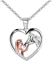 Yocoyee Lucky Horseshoe Pendant Necklace for Women - Hypoallergenic Zinc Alloy Horse Jewelry with Crystal