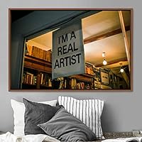 Framed Canvas Wall Art Pressed Quotes 3D Chic Inspirational Multicolor Pop Art Quotes Typography Ultra Whimsical - 16x24 inches