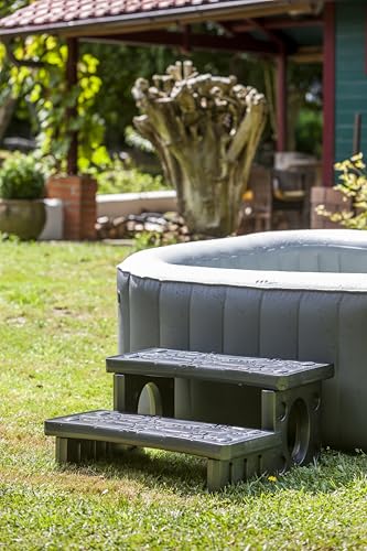 Escalera para piscina con 2 peldaños antideslizante GRE miniatura 3