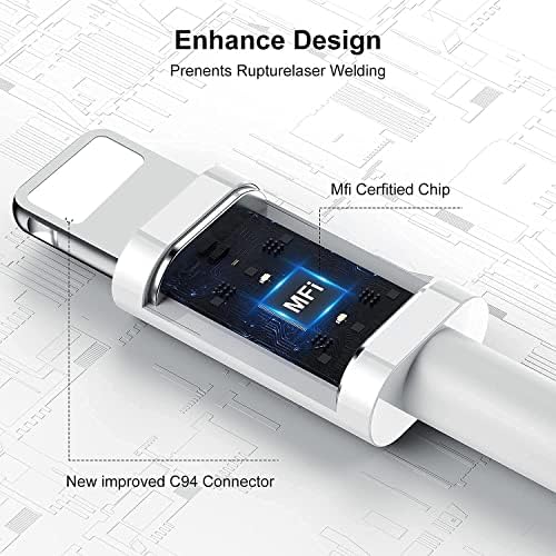 Image of 5W USB To Lightening Cable For Fast Charging For iPhone 5 / 5C / 5S / 6 / 6S / 7 /8 / X /Xr /Xs Max / 11 /12 / 13 Series And iPad Air /Mini, Pod & Other Devices,White